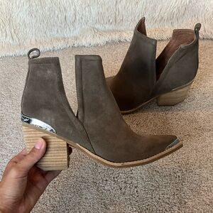 Jeffery Campbell Cromwell Suede Booties ~ Western